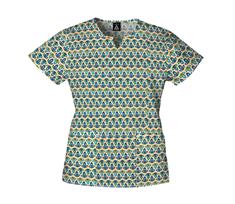 Lil LeafNotched Crew Neck Top Scrubs